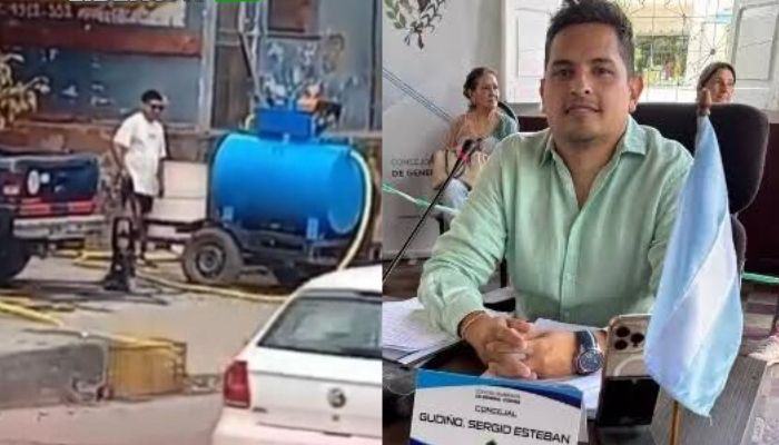 Municipios salteños | Denuncian a concejal libertario por verter líquidos de baño químico en un desagüe pluvial